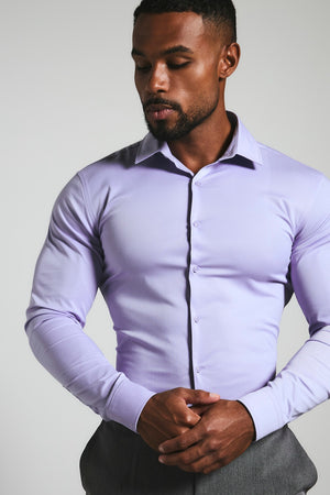 Muscle Fit Dress Shirt in Lilac