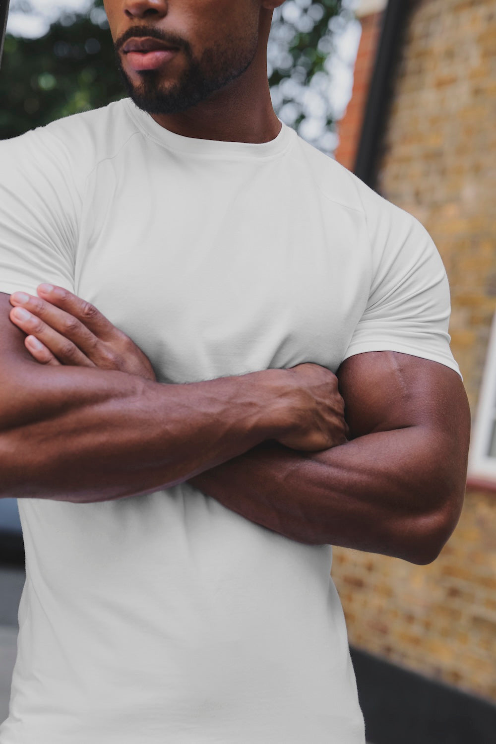 Mercerised Cotton T-Shirt in White