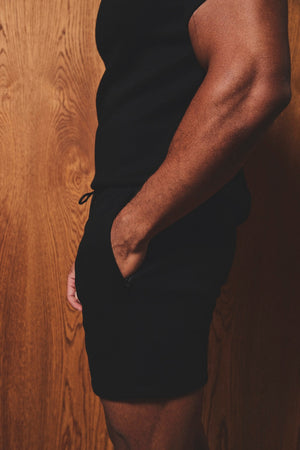 Luxe Sweat Shorts in Black