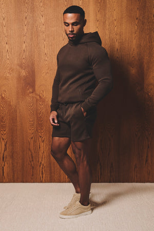 Luxe Sweat Shorts in Chocolate