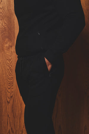 Luxe Sweat Smart Joggers in Black