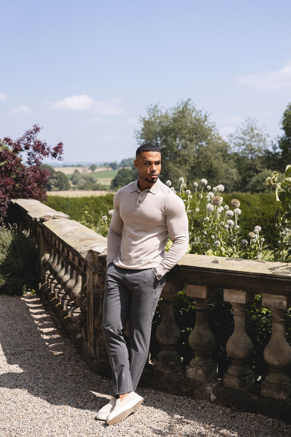 Melange Trousers in Dark Charcoal