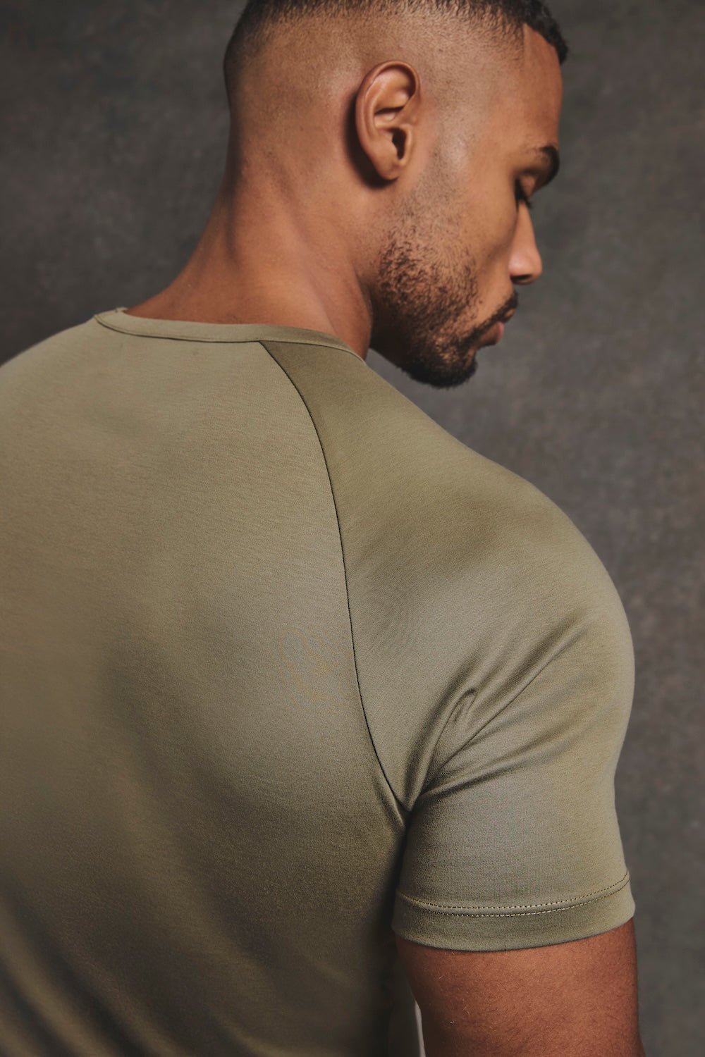 Mercerised Cotton T-Shirt in Khaki