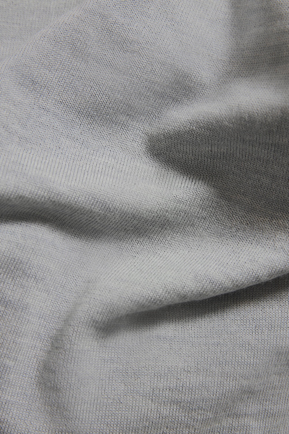Extra Fine Merino Wool Half Zip Neck Jumper in Dove Grey