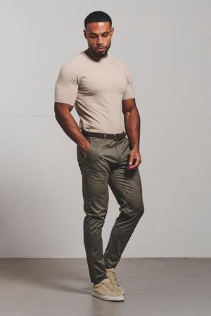 Muscle Fit T-Shirt in Sand