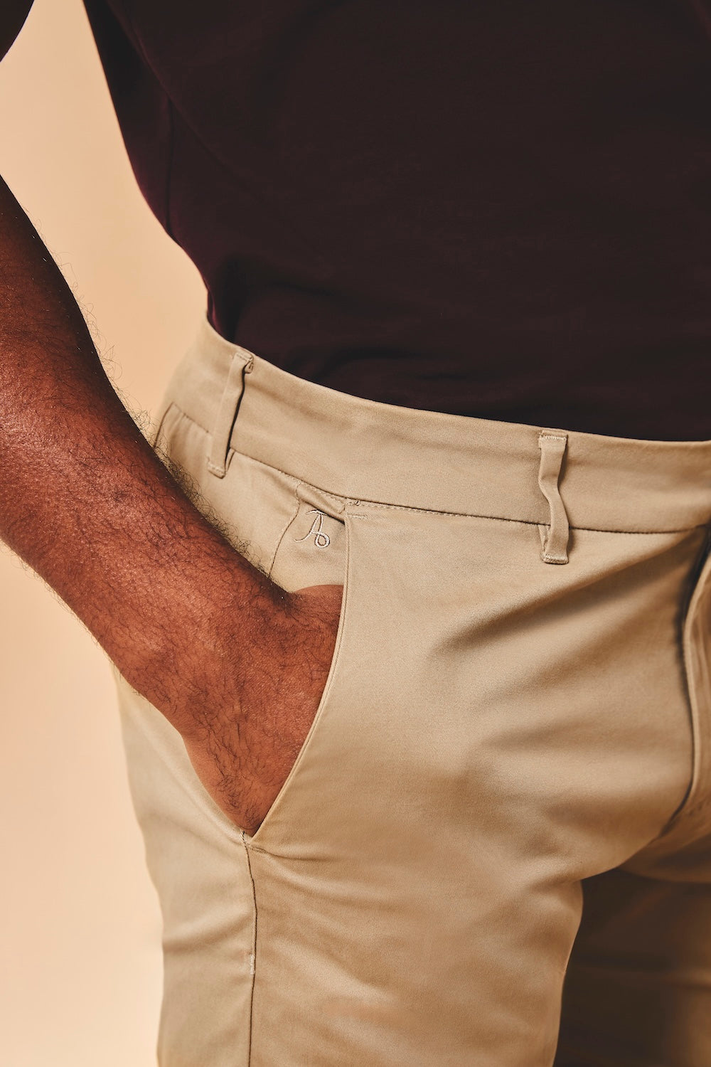 Muscle Fit Stretch Chino Shorts in Stone