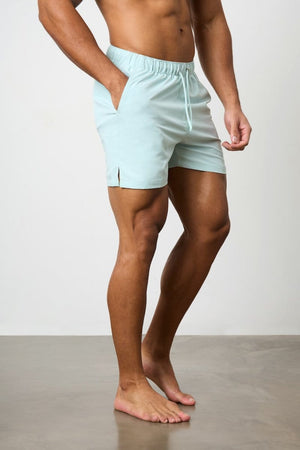 Plain Swim Short in Soft Aqua - TAILORED ATHLETE - ROW