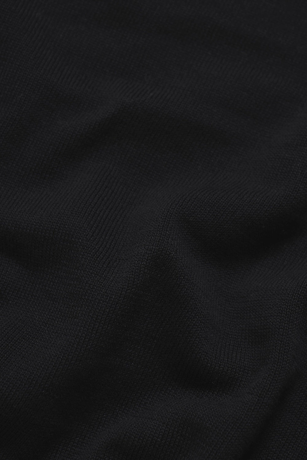 Pure Cotton Knitted Crew Neck Jumper in Black
