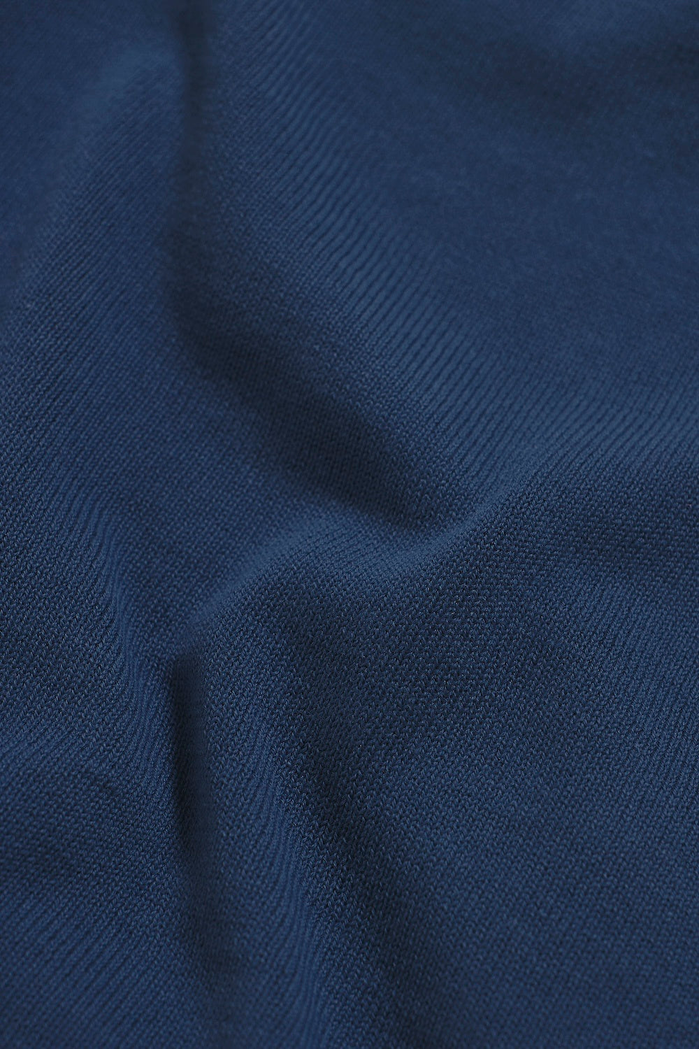 Pure Cotton Knitted Crew Neck Jumper in Airforce