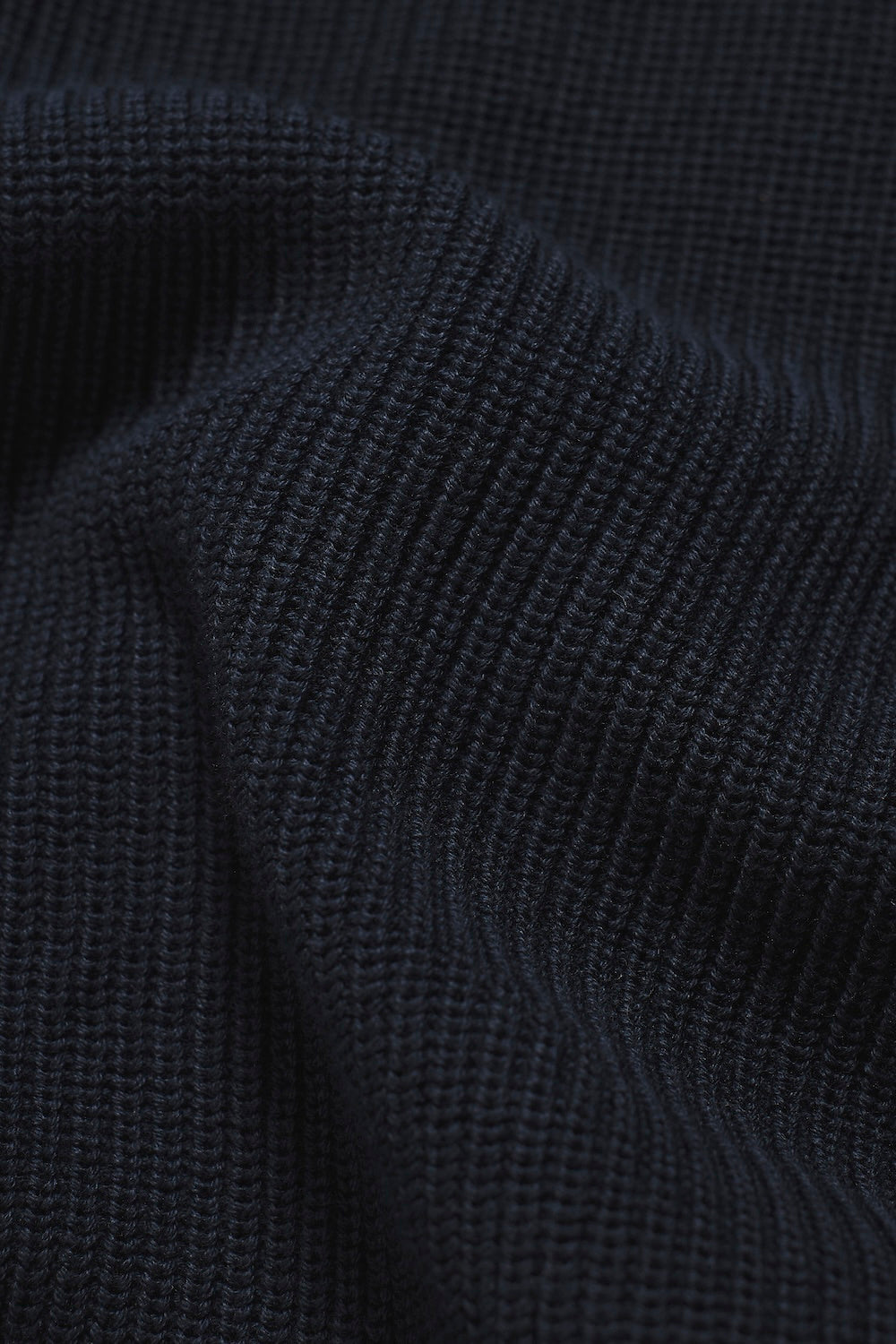Pure Cotton Knitted Textured Crew Neck Jumper in Navy