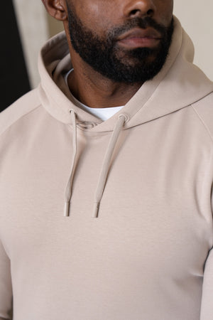 Interlock Hoodie Sweat in Stone