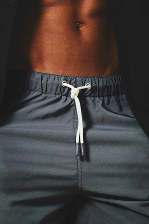 Quick Dry Plain Swim Shorts in Graphite