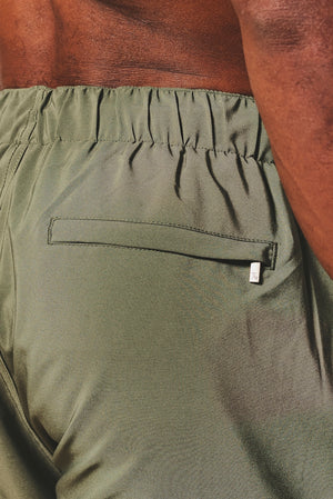 Quick Dry Plain Swim Short in Khaki