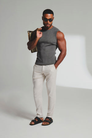 Knitted Vest in Olive