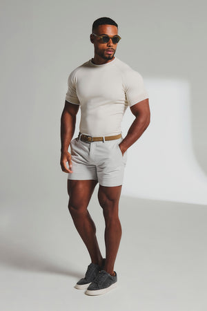 Fine Tipped T-Shirt in Alabaster and White