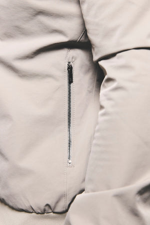 Shower Resistant Funnel Neck Jacket in Pebble Grey