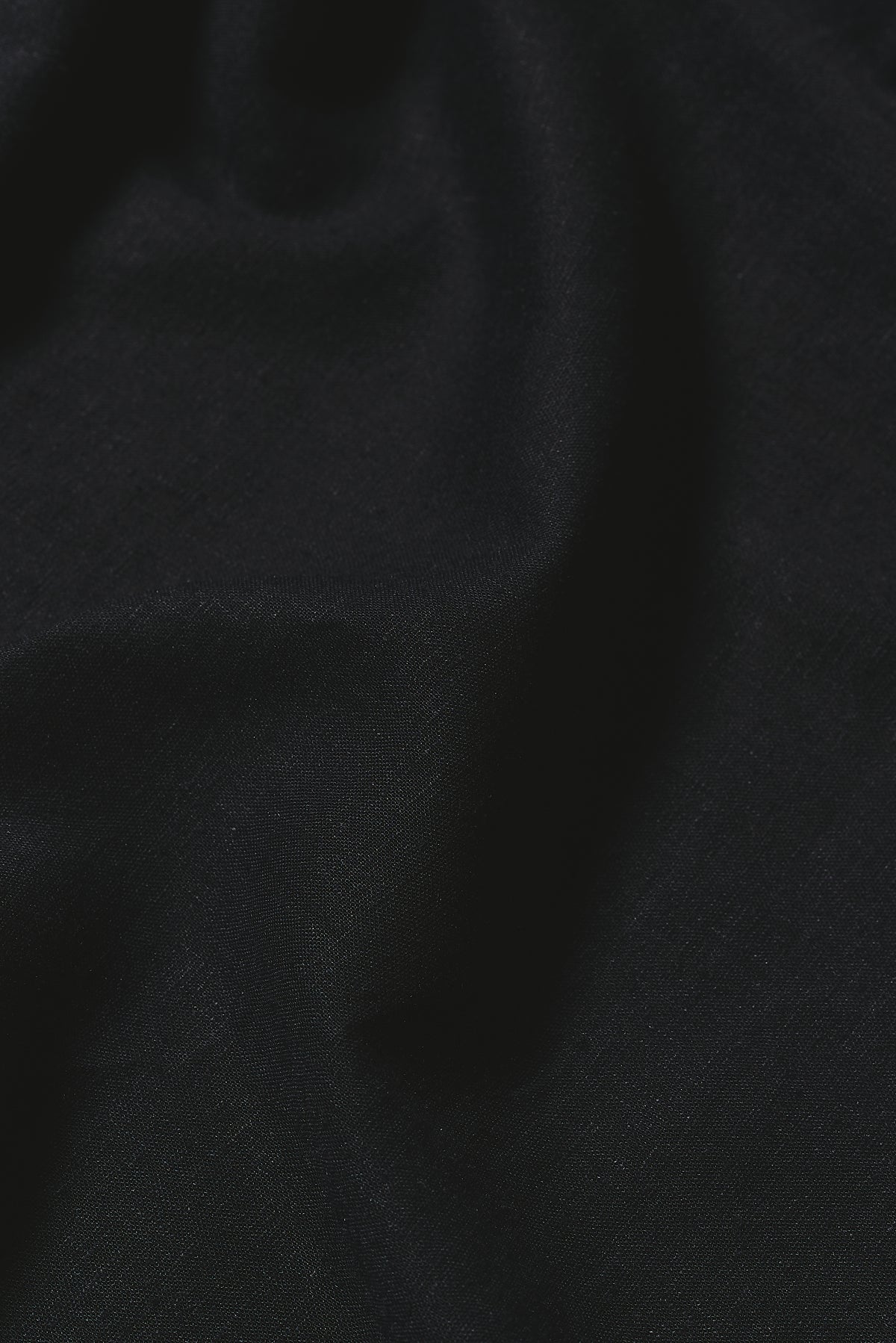 Stretch Linen Blend Button Through Shirt in Navy