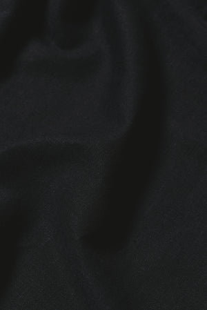 Stretch Linen Blend Button Through Shirt in Navy