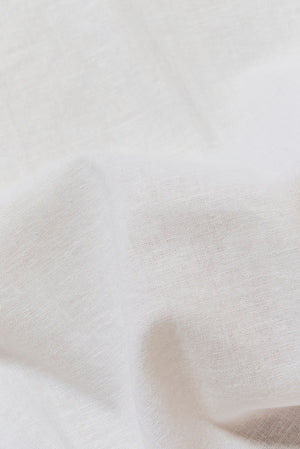 Stretch Linen Blend Button Through Shirt in White