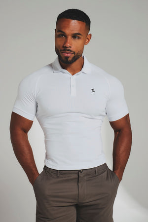Muscle Fit Polo Shirt in White