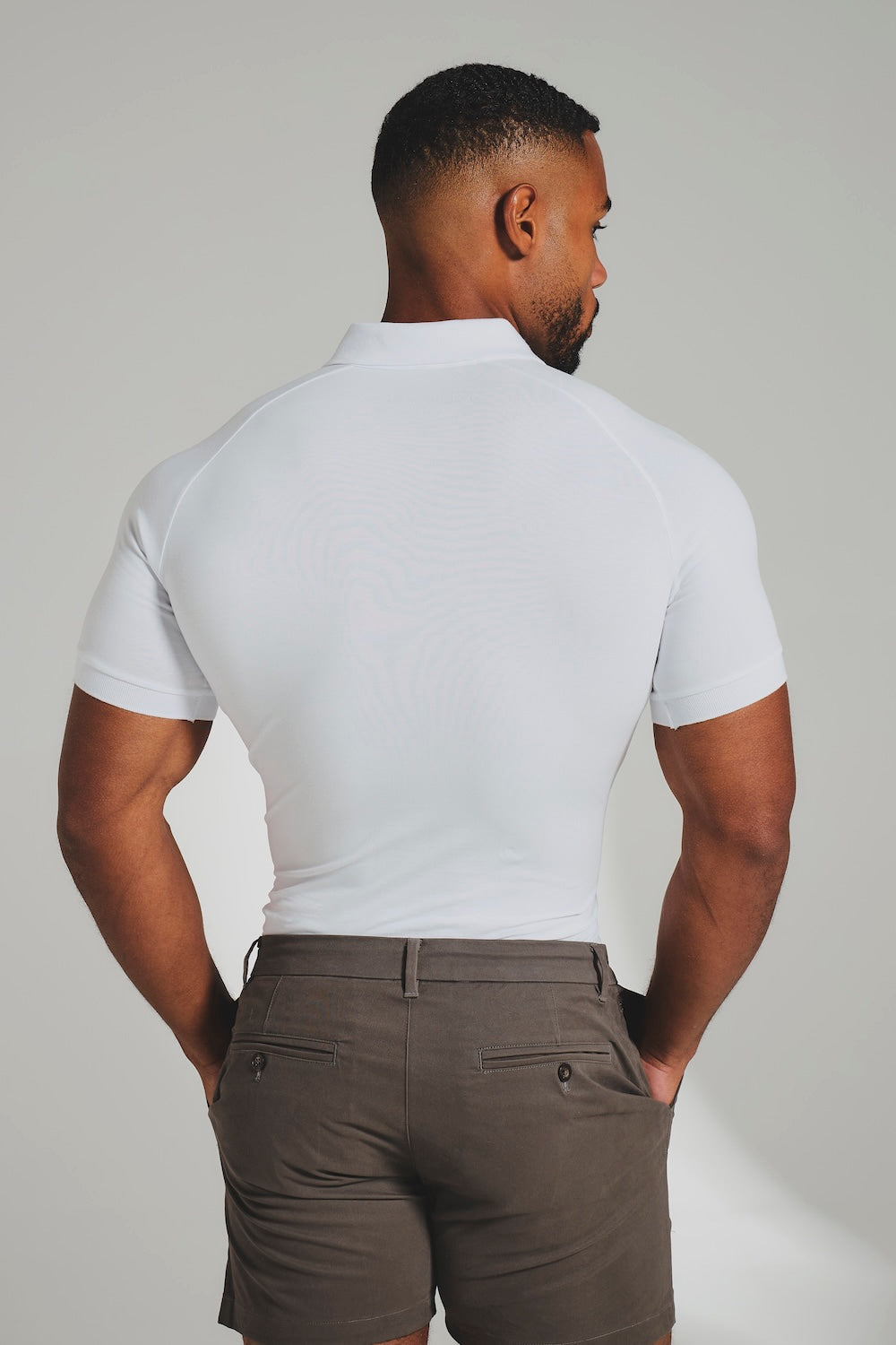 Muscle Fit Polo Shirt in White
