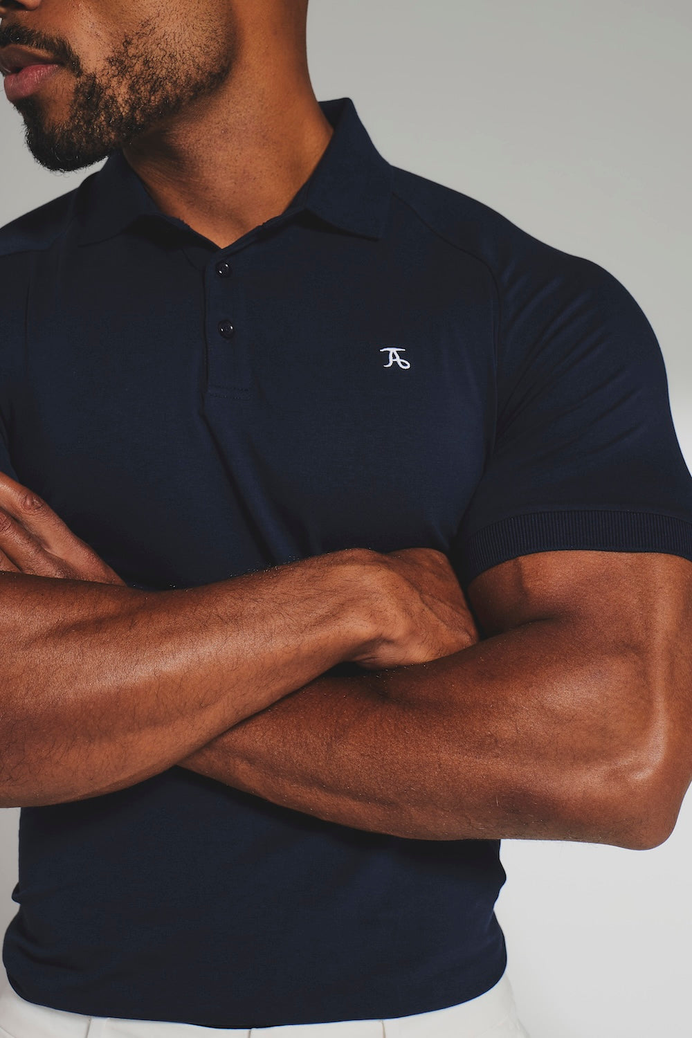 Muscle Fit Polo Shirt in True Navy