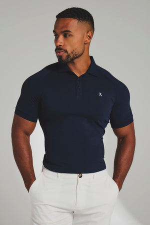 Muscle Fit Polo Shirt in True Navy