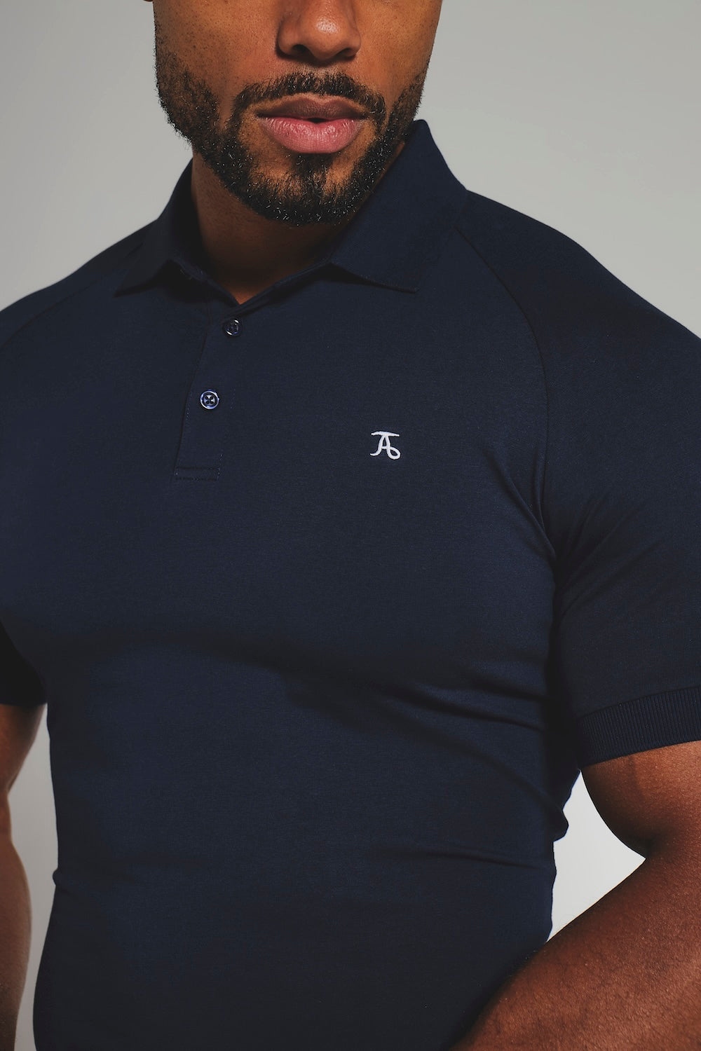 Muscle Fit Polo Shirt in True Navy