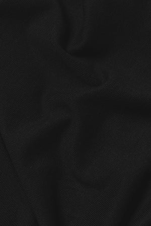 Fine Gauge Knitted T-Shirt in Black