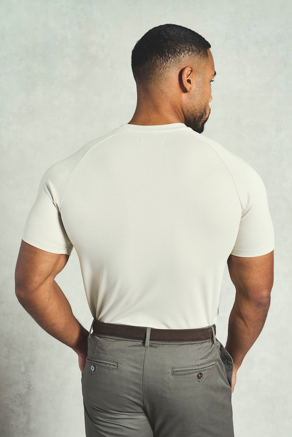 Textured Jersey T-Shirt in Alabaster