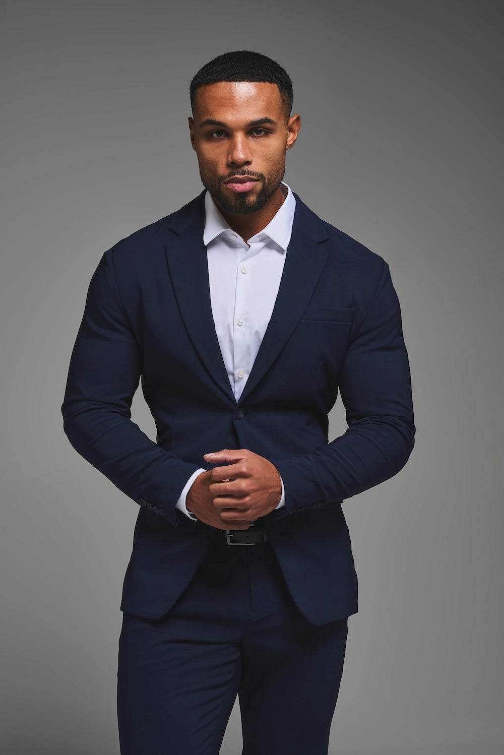 True Muscle Fit Tech Suit Jacket in Navy