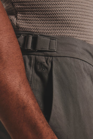 Smart Chino Side Adjuster Trousers in Mocha