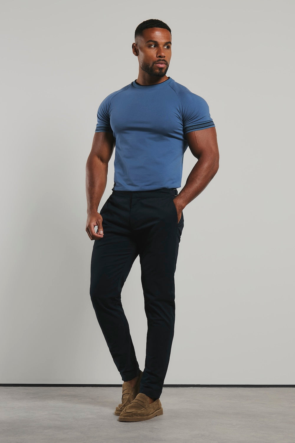 Tipped Fashion Fit T-Shirt in Airforce and Navy