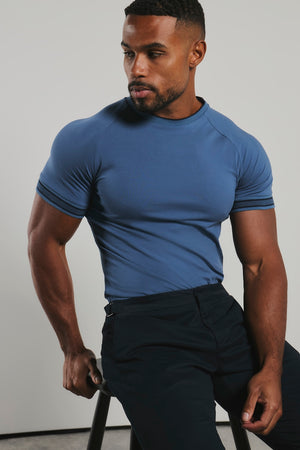Tipped Fashion Fit T-Shirt in Airforce and Navy
