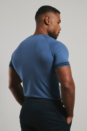 Tipped Fashion Fit T-Shirt in Airforce and Navy
