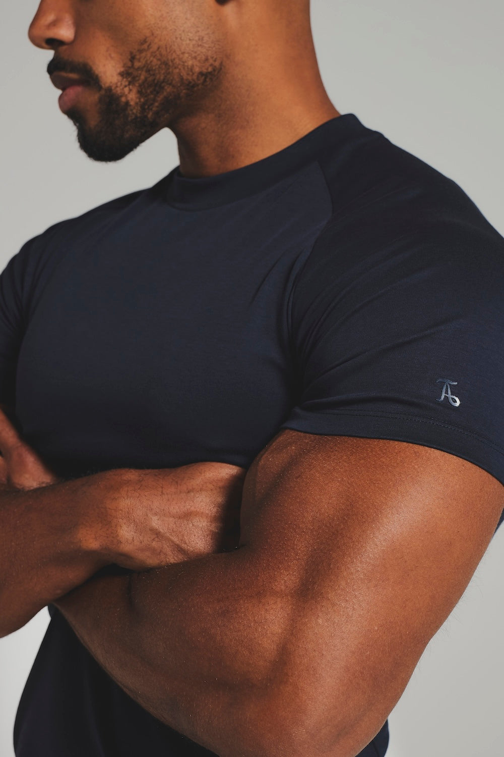 Interlock Jersey T-Shirt in Navy