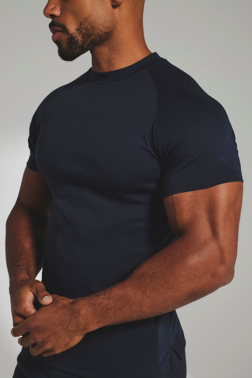 Interlock Jersey T-Shirt in Navy
