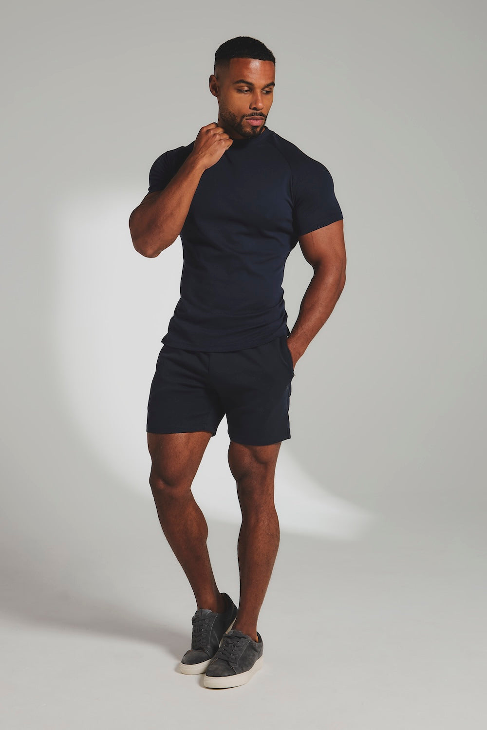 Interlock Jersey T-Shirt in Navy