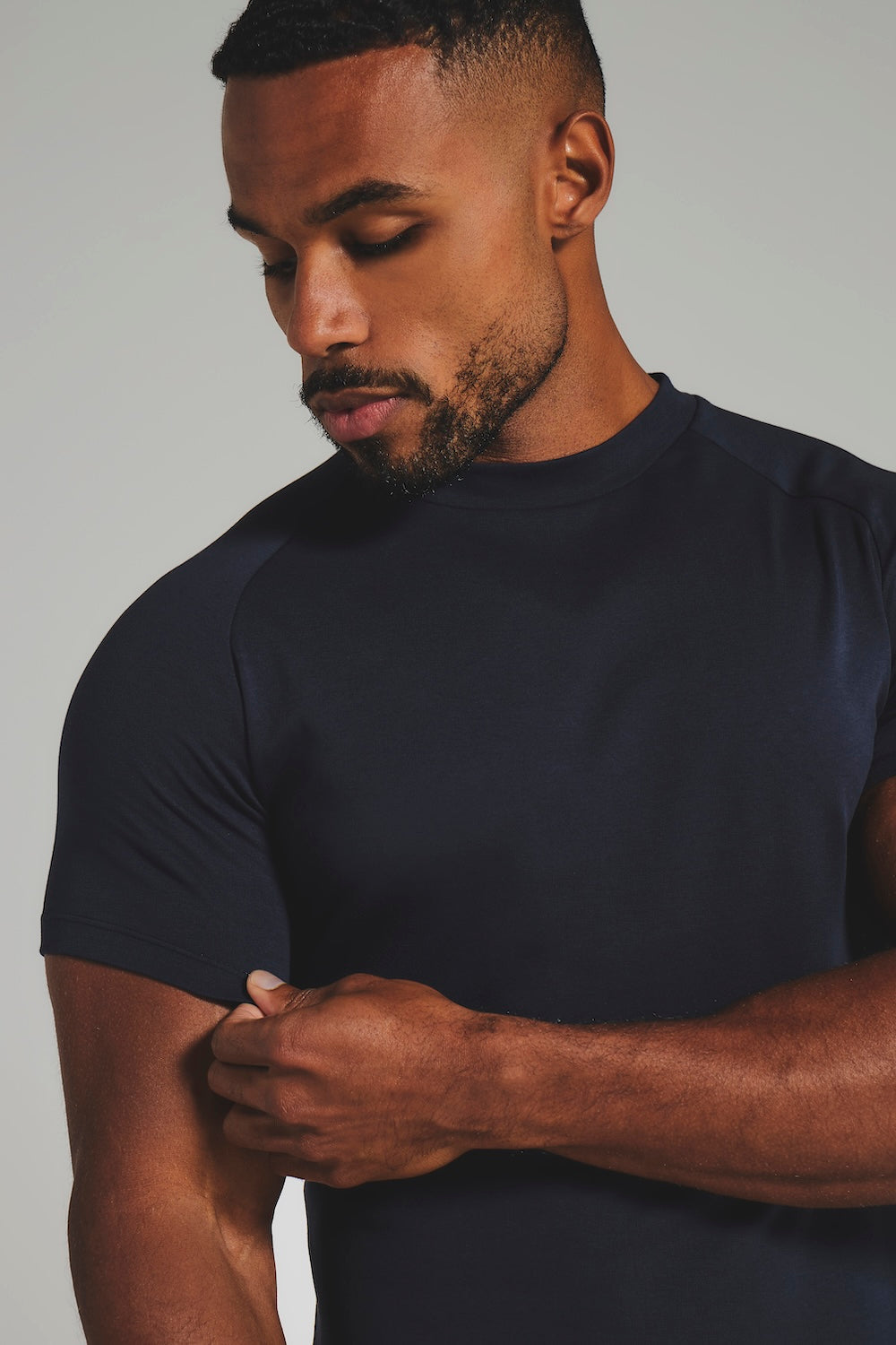 Interlock Jersey T-Shirt in Navy