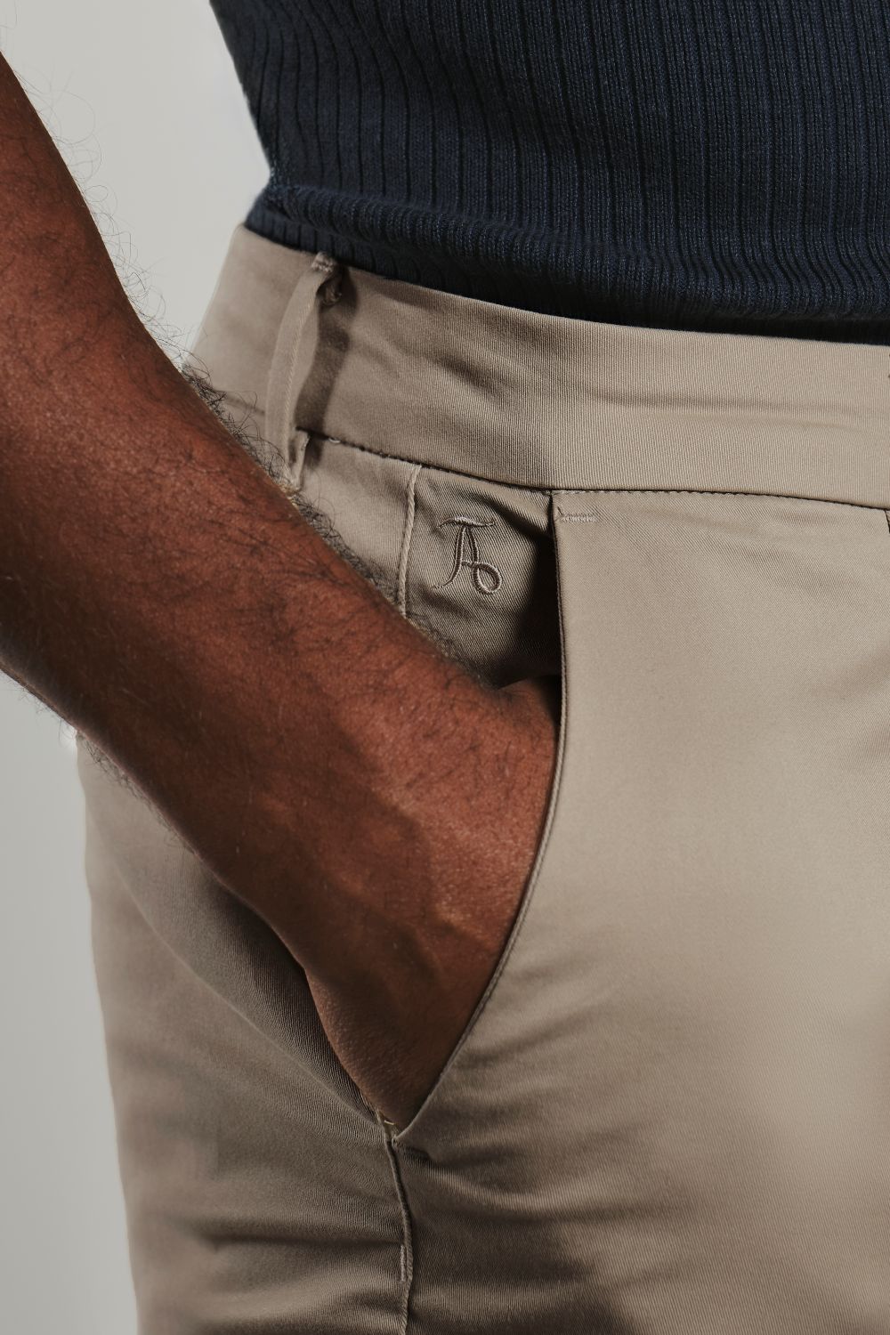 Muscle Fit Chino Shorts - Shorter Length in Stone