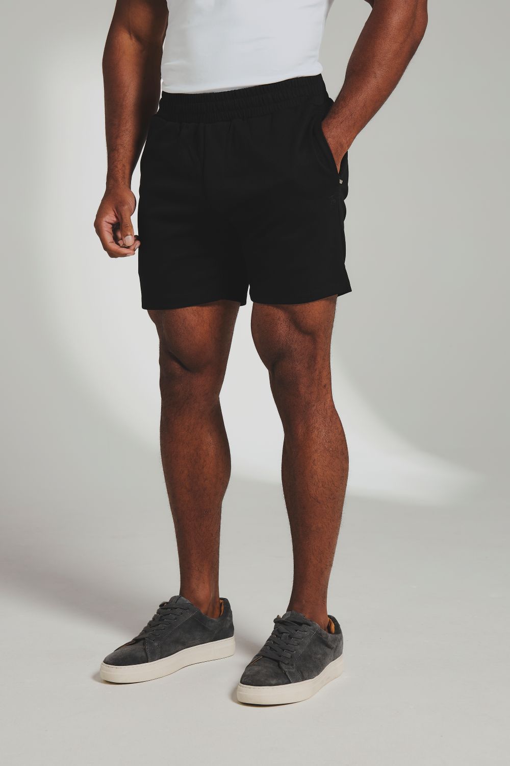 Interlock Sweat Shorts in Black