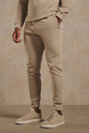 Interlock Sweat Joggers in Stone