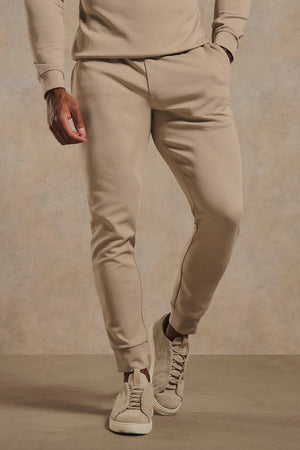Interlock Sweat Joggers in Stone