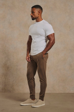 Interlock Sweat Joggers in Cappuccino