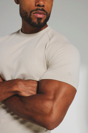 Textured Jersey T-Shirt in Alabaster