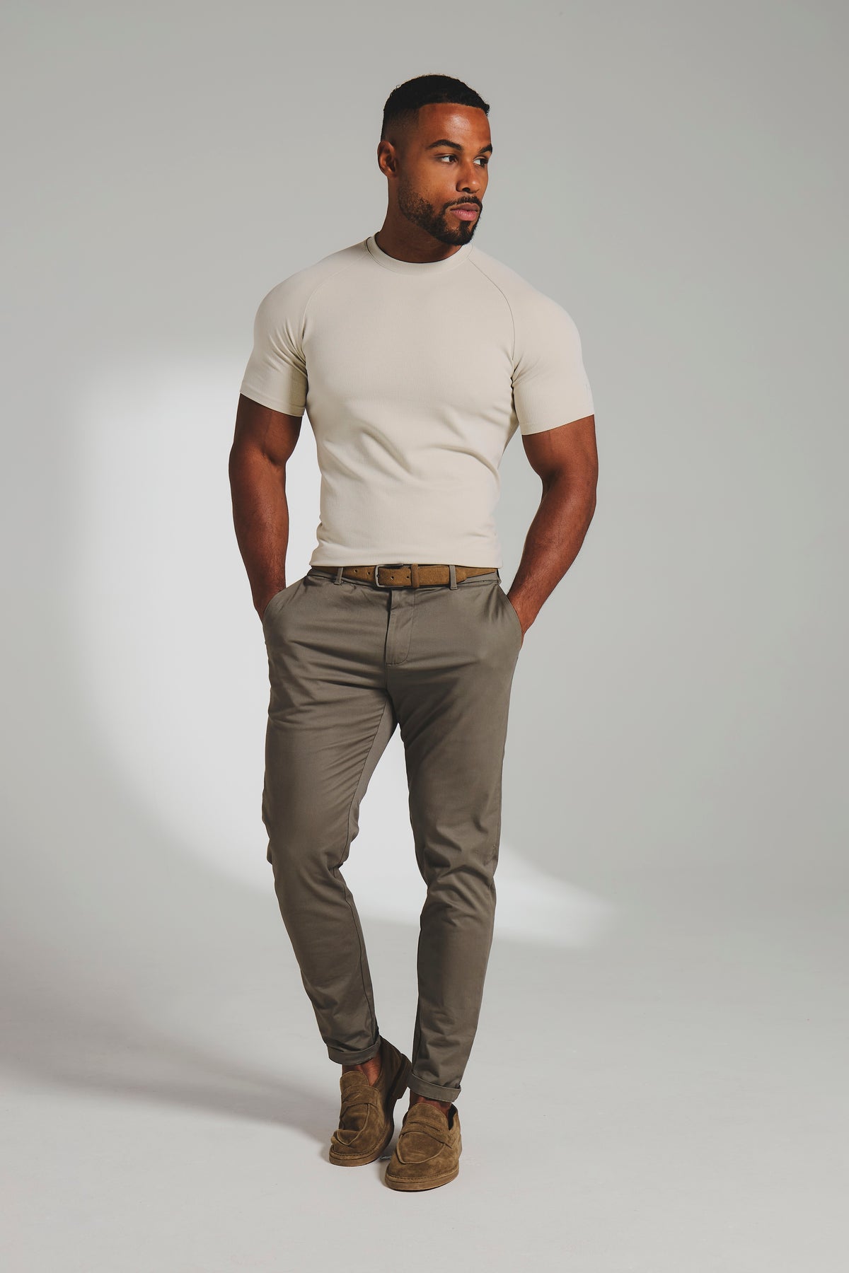 Textured Jersey T-Shirt in Alabaster