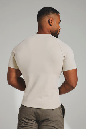 Textured Jersey T-Shirt in Alabaster