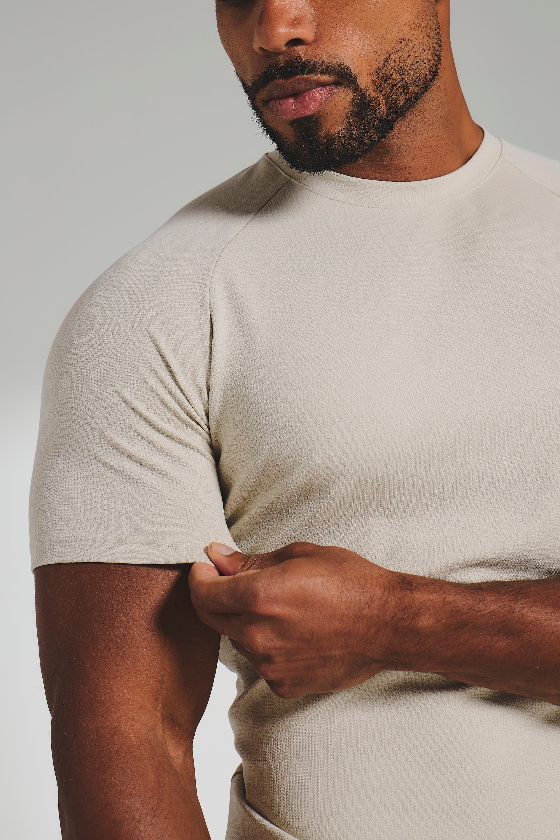 Textured Jersey T-Shirt in Alabaster