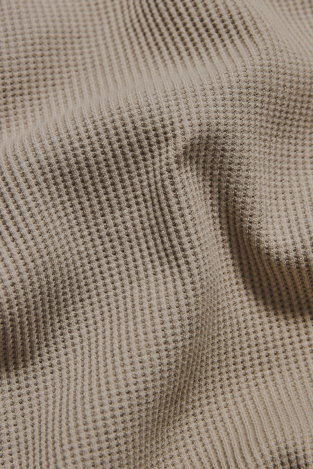 Textured Buttonless Polo Shirt in Stone