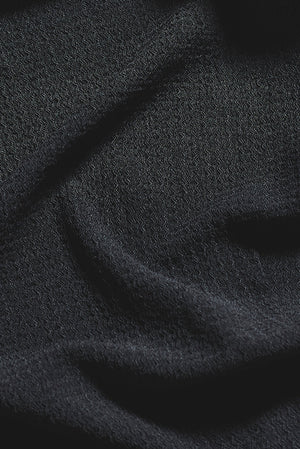 Textured Cuban Collar Shirt in Graphite